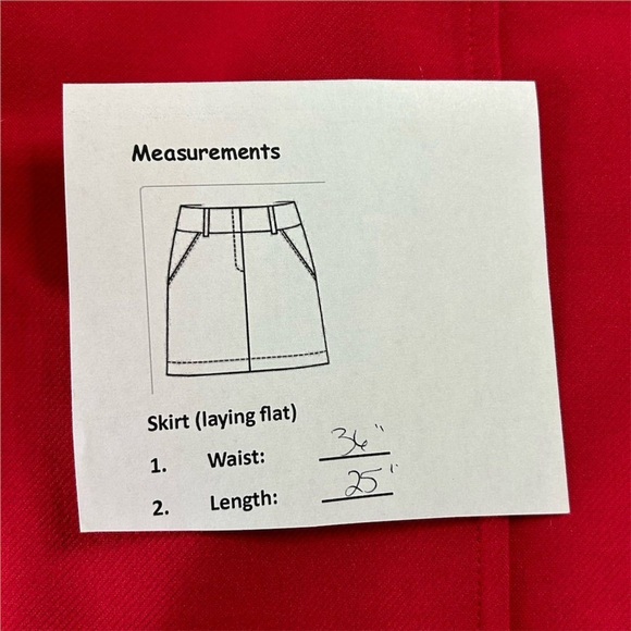 Express Women's Red Pencil Skirt Size 14 Knee Length Casual - Picture 8 of 8